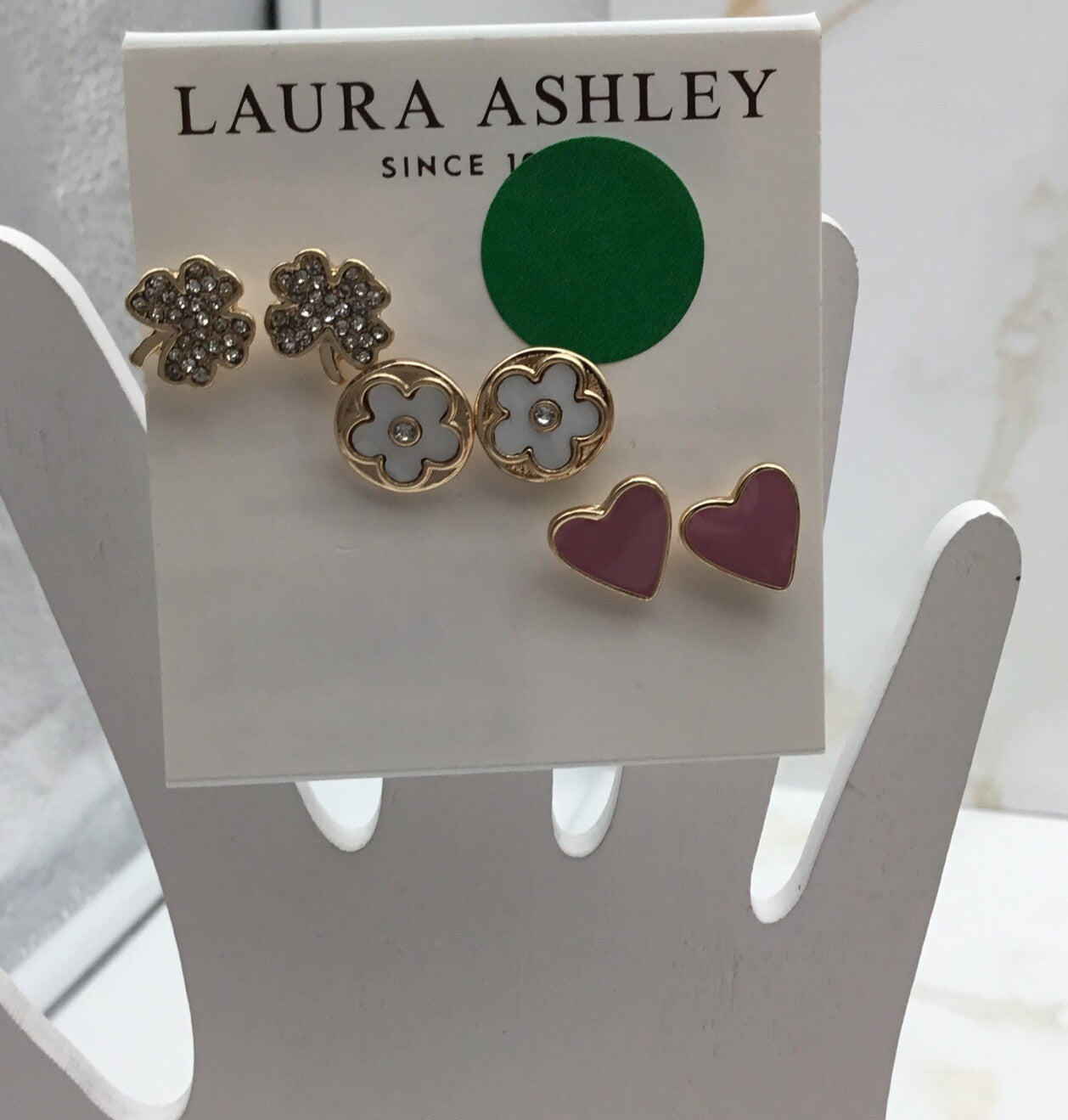 Laura Ashley Stud Earring Set, 6 Piece