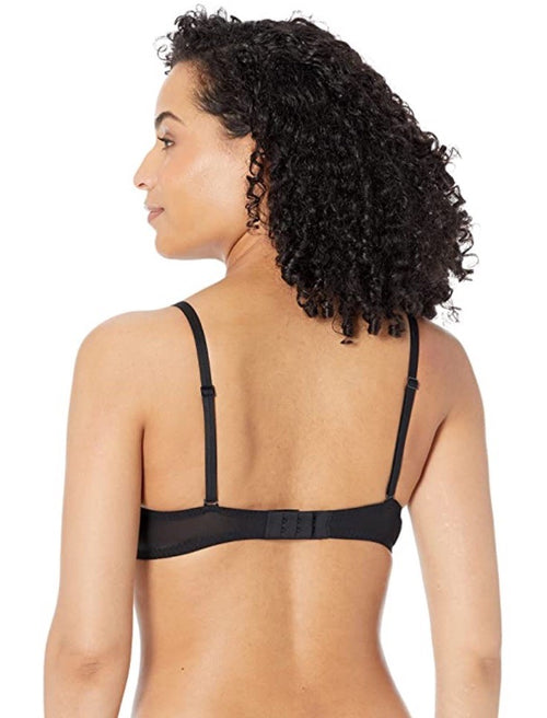 Calvin Klein Women's Sheer Marquisette Unlined Plunge Bra QF6727 Black 34B