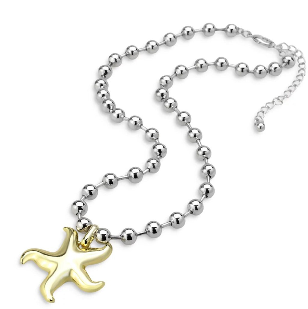 AQUA Eno Two-Tone Starfish Bead Pendant Necklace, 16-19"  