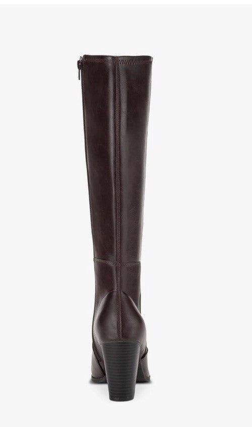 Style & Co Women's Addyy Knee High Dress Boots, Chocolate Sm 9.5 M