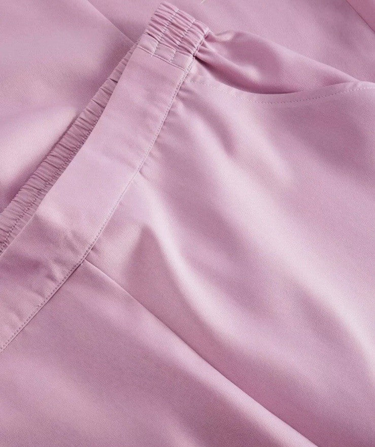 State of Day Women's 2-Pc Crepe De Chine Short-Sleeve Pajama Mauve Orchid XXL