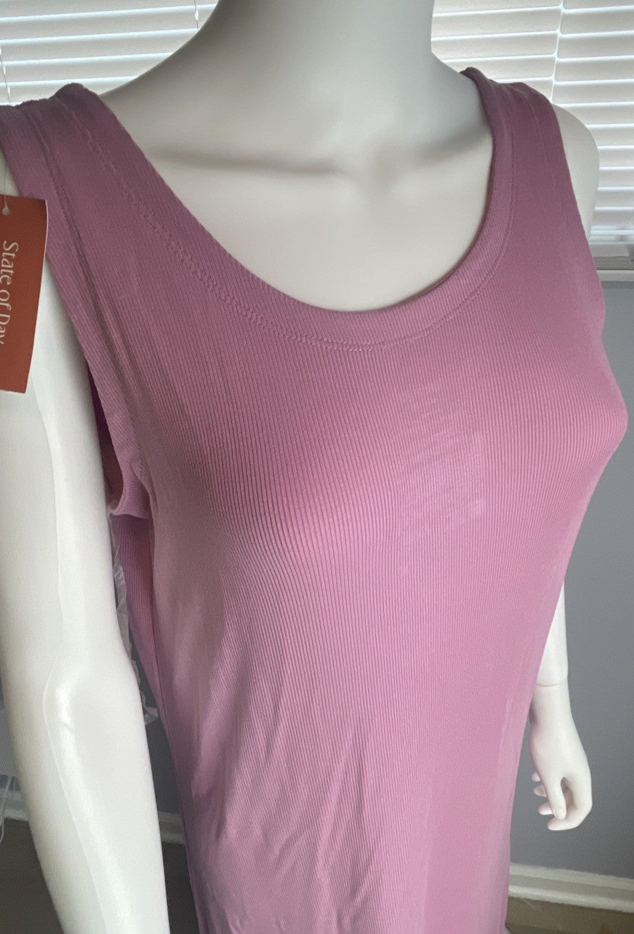 State of Day Women's Ribbed Modal Blend Tank Nightgown