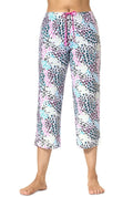 Hue Women's Spring Leopard Printed Capri Pajama Pants XL