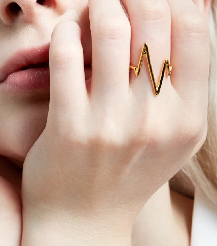 HEART.BEAT RING Sarah Chloe Size 5 7.5