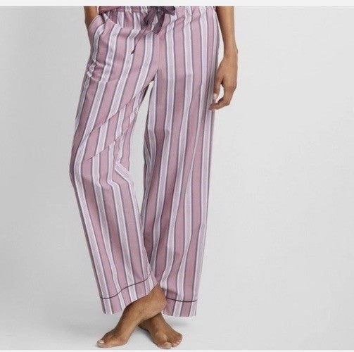 State of Day Women's Printed Poplin Pajama Pants- Mauve Orchid-XXL