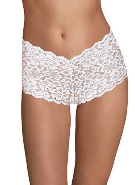 Maidenform Casual Comfort Lace Boyshort Underwear DMCLBS White XL 8