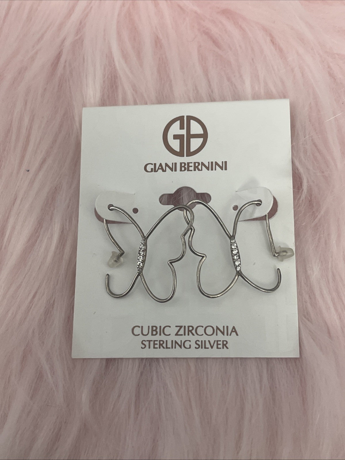 Giani Bernini Cubic Zirconia Butterfly Hoop Earrings, Created for Macy's