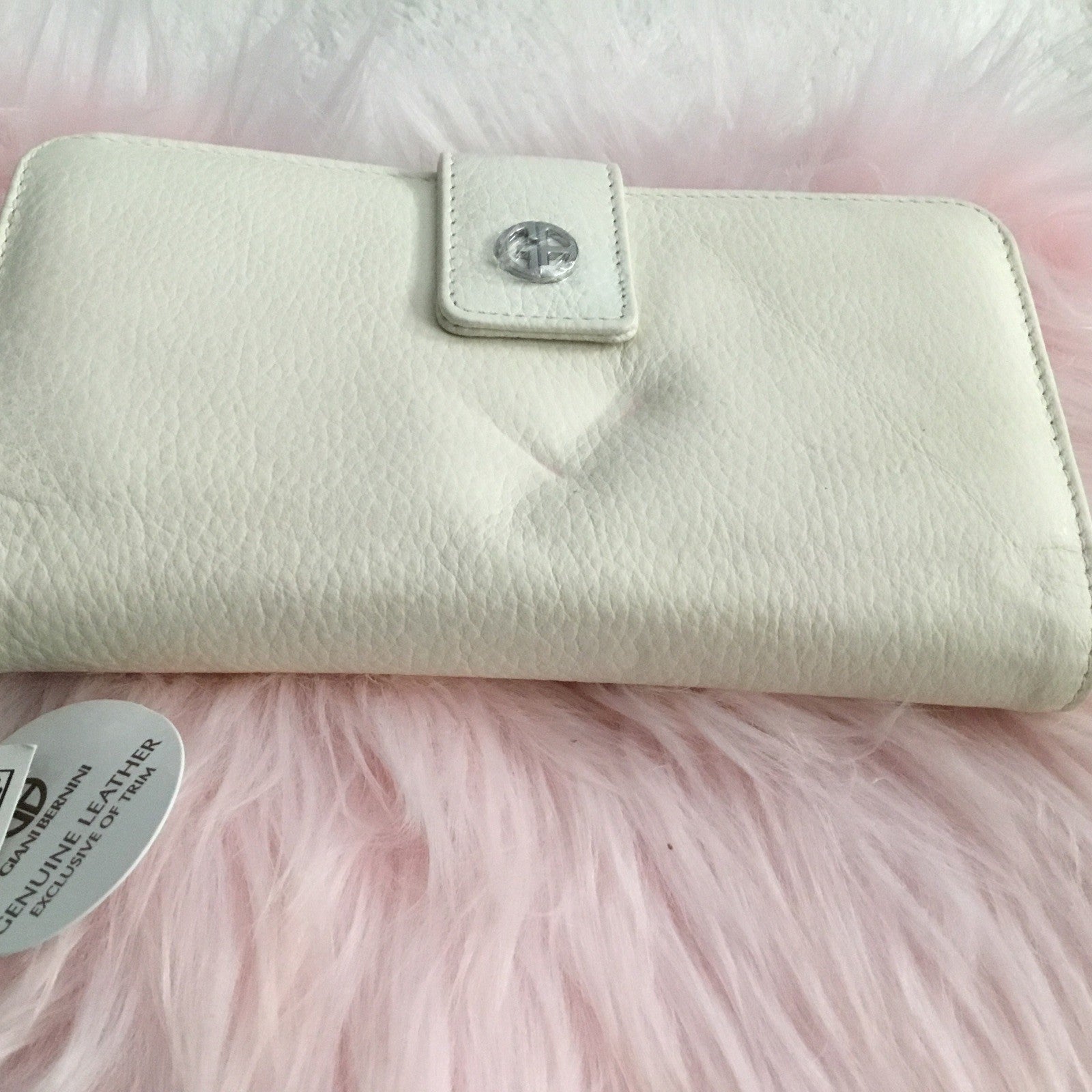 Giani Bernini Softy Core Leather Long  Wallet White