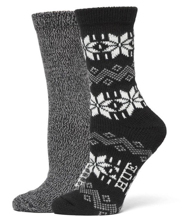 Hue Women's Nordic Snowflake Boot Socks, Pack of 2 