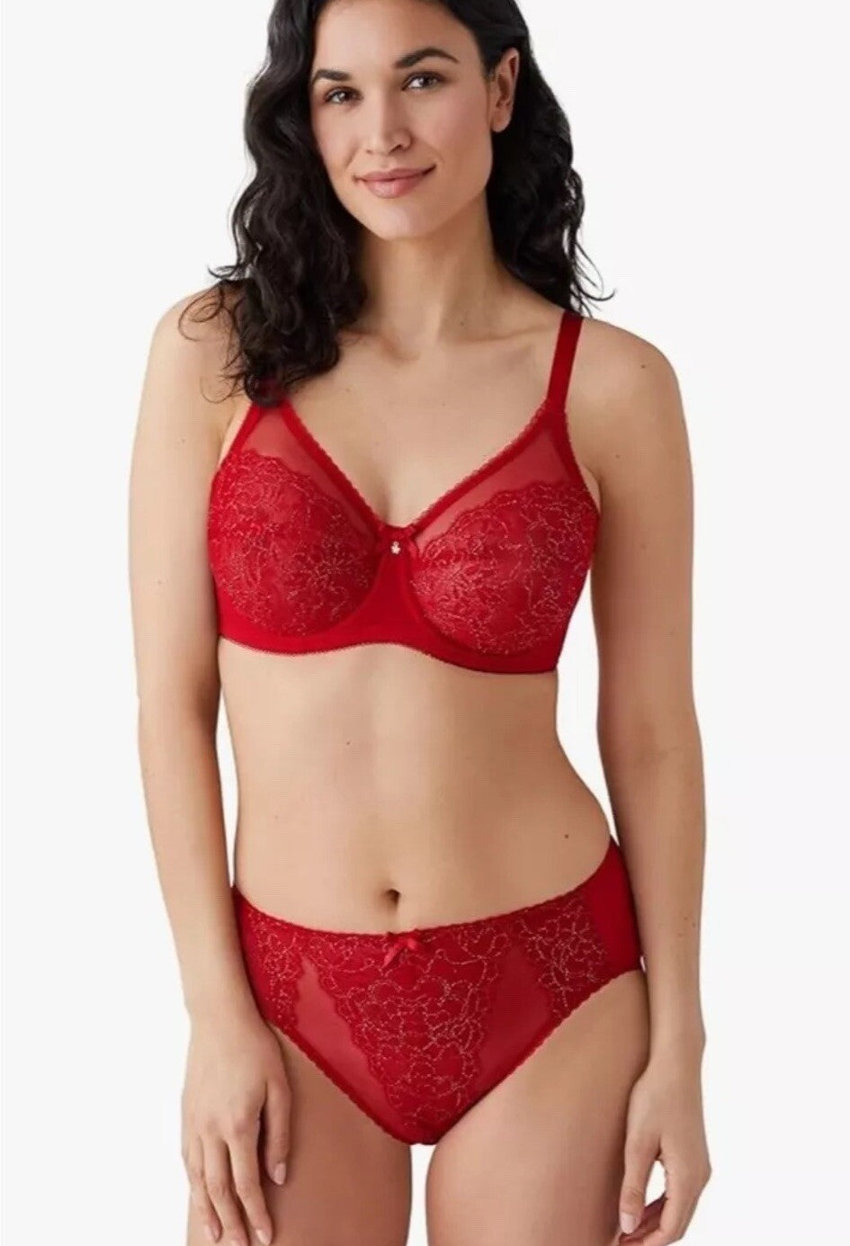 Wacoal 855186 Retro Chic Full Figure Underwire Bra 42G Red