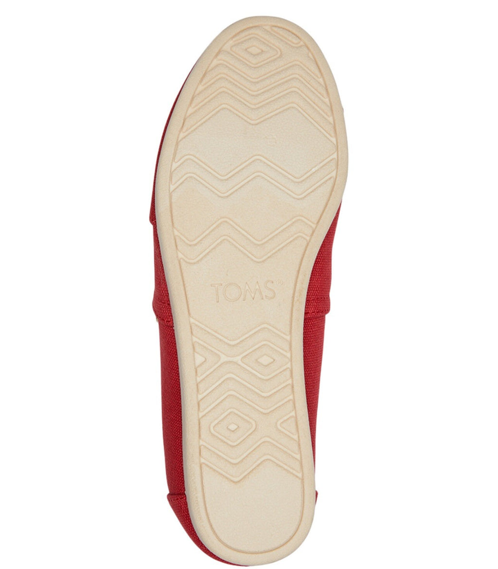 Women's Toms Alpargata Red Size 7.5 Recycled Cotton Canvas  100% Original Brand