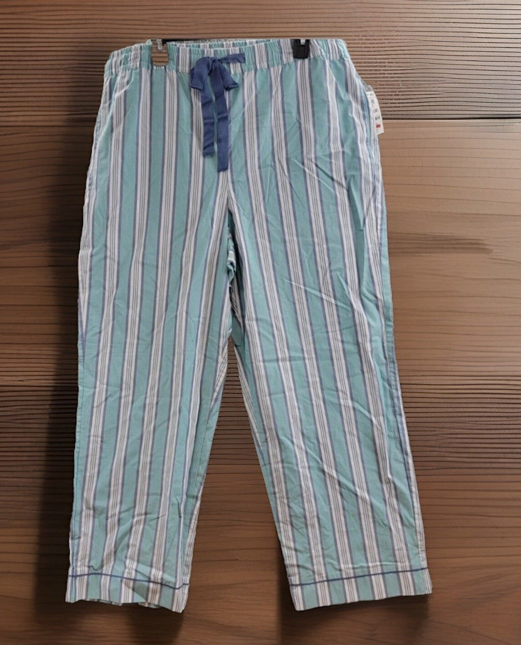 State of Day Women's Printed Poplin Pajama Pants Nile Blue XXL