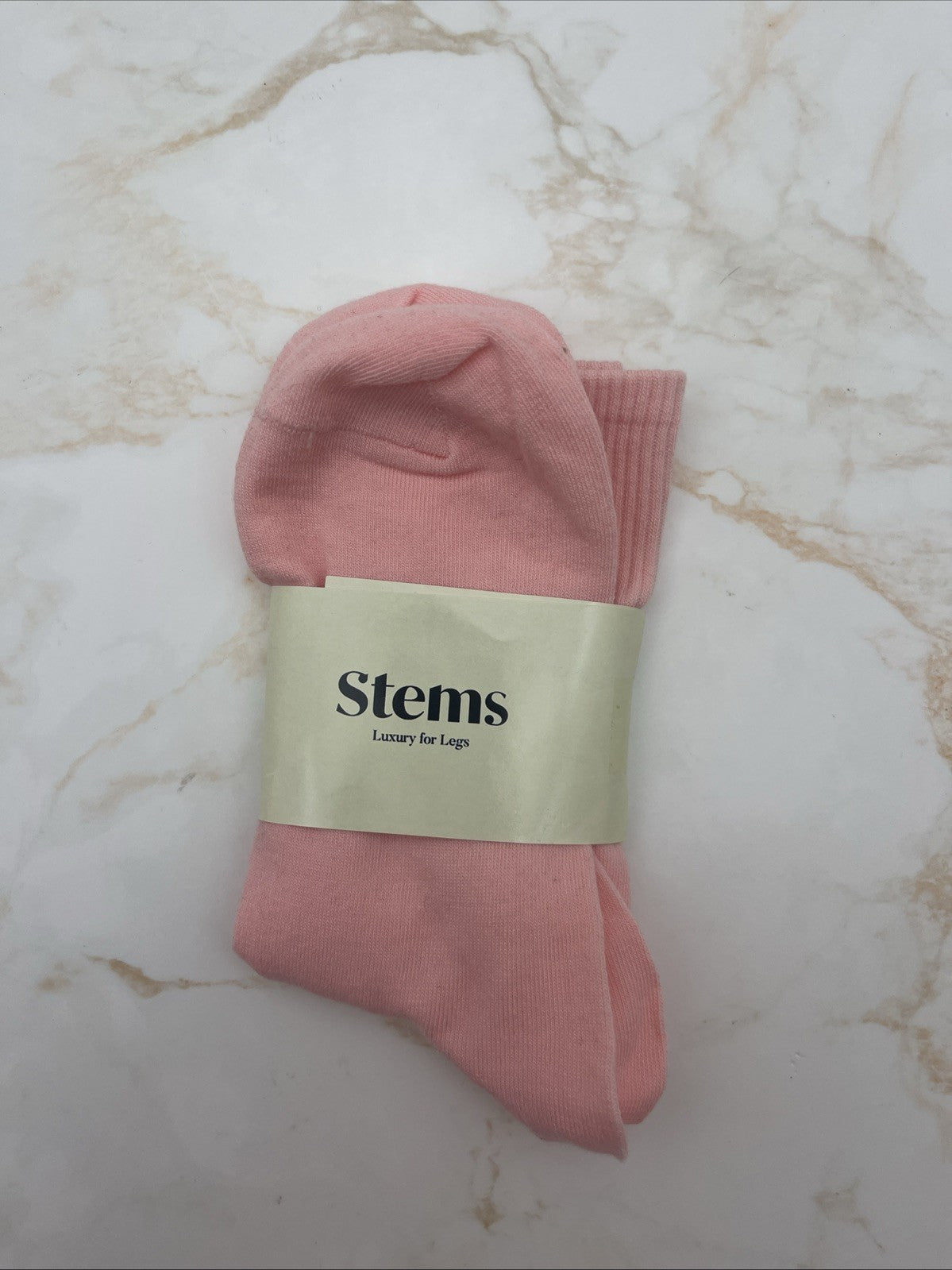 Stems  Womens Socks Pair Pink Sparkle One Size