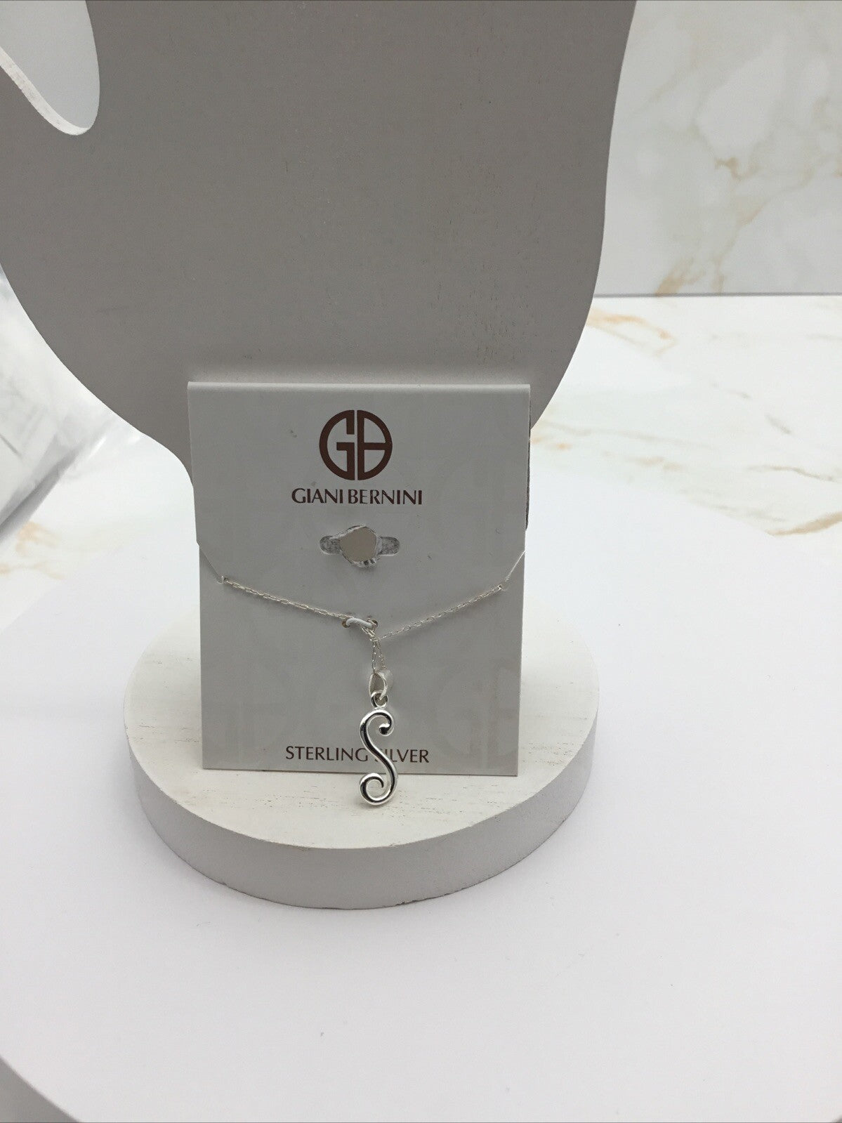 Giani Bernini Script Initial S Pendant Necklace in Sterling Silver