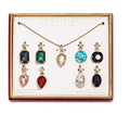 Unwritten Multi-Color Glass Mix and Match Pendant Necklace Set - Gold
