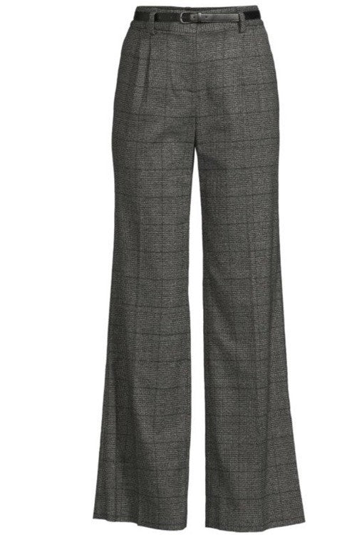 Calvin Klein Women's Menswear-Inspired Wide-Leg Pants Charcoal Color Size 12