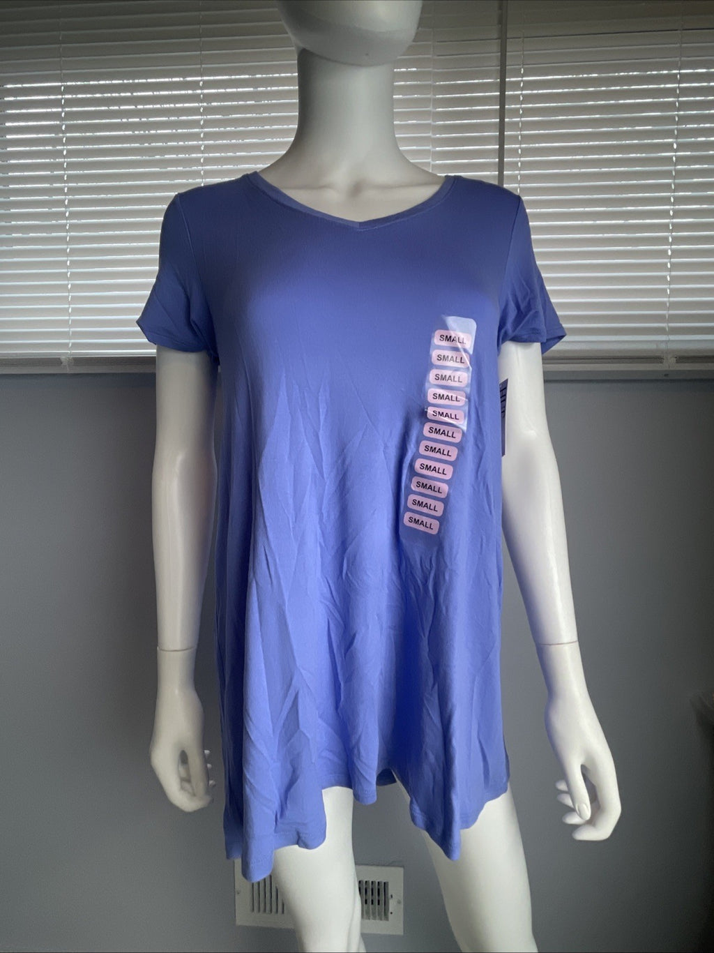 NWT HUE Womens S Short Sleeve Scoop Neck Sleep Tee Jacaranda PJ224204