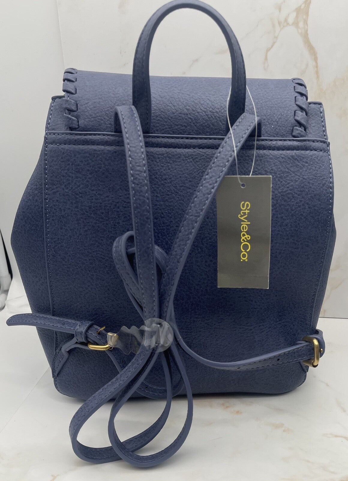 Style & CoWomen's Black Whip-stitch Backpack