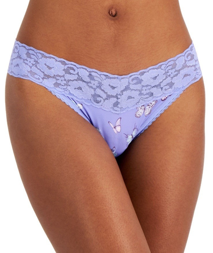 I.N.C. International Concepts Women's Lace-Trim Thong Underwear Butterfly XL