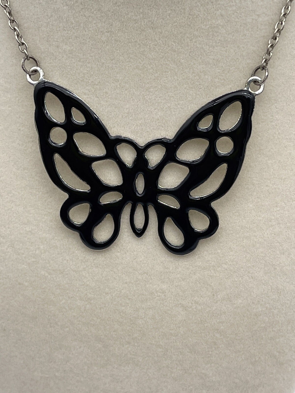 Giani Bernini 18k Gold Over Sterling Silver Black Butterfly Necklace