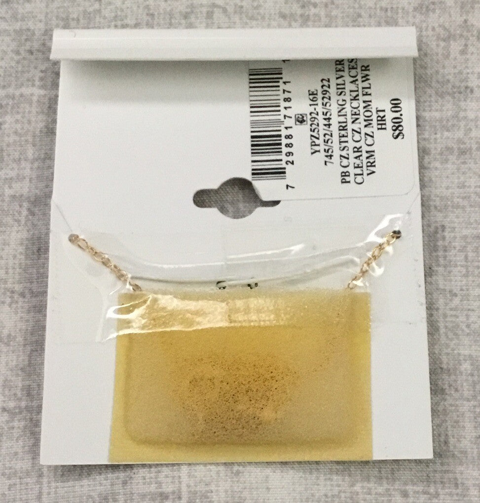 Giani Bernini Cubic Zirconia Mom Heart Pendant Necklace, 16" + 2" extender