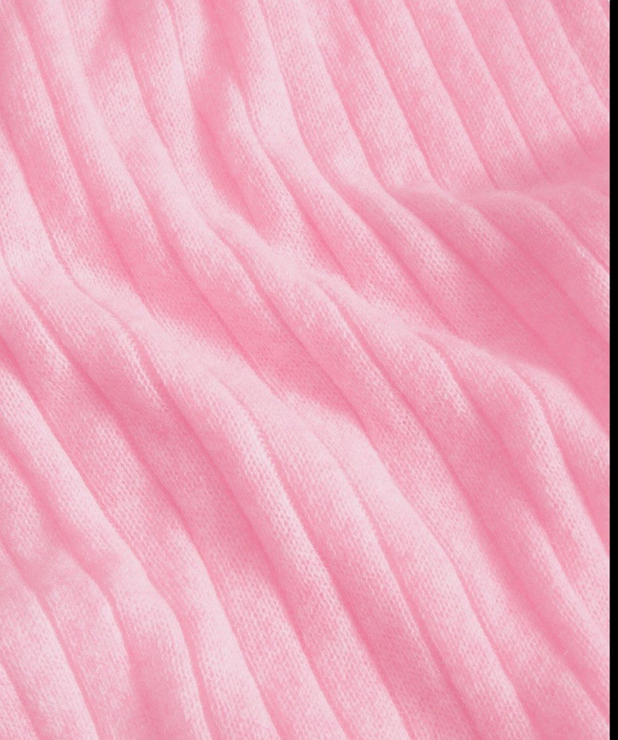 Charter Club Ribbed 100% Cashmere Scarf Women's One Size Bubblegum Heather