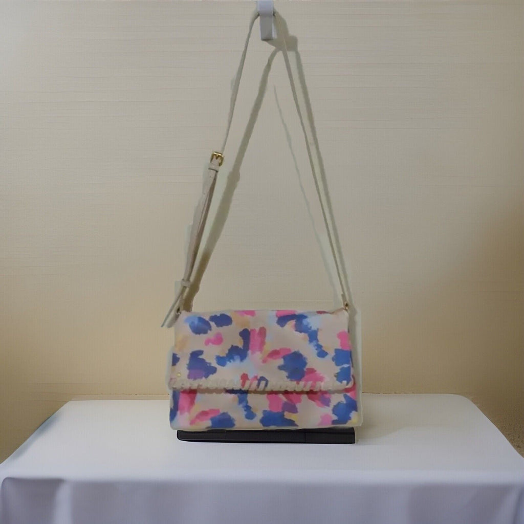 Style&Co. Cross Body Pink/Blue “Brush Strokes” Print Purse Bag-Faux Leather-Ligh
