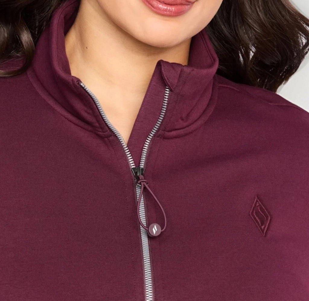 Skechers Women’s The Go Walk Go Snuggle Lite Full Zip Mock Neck Jacket, Sz Large