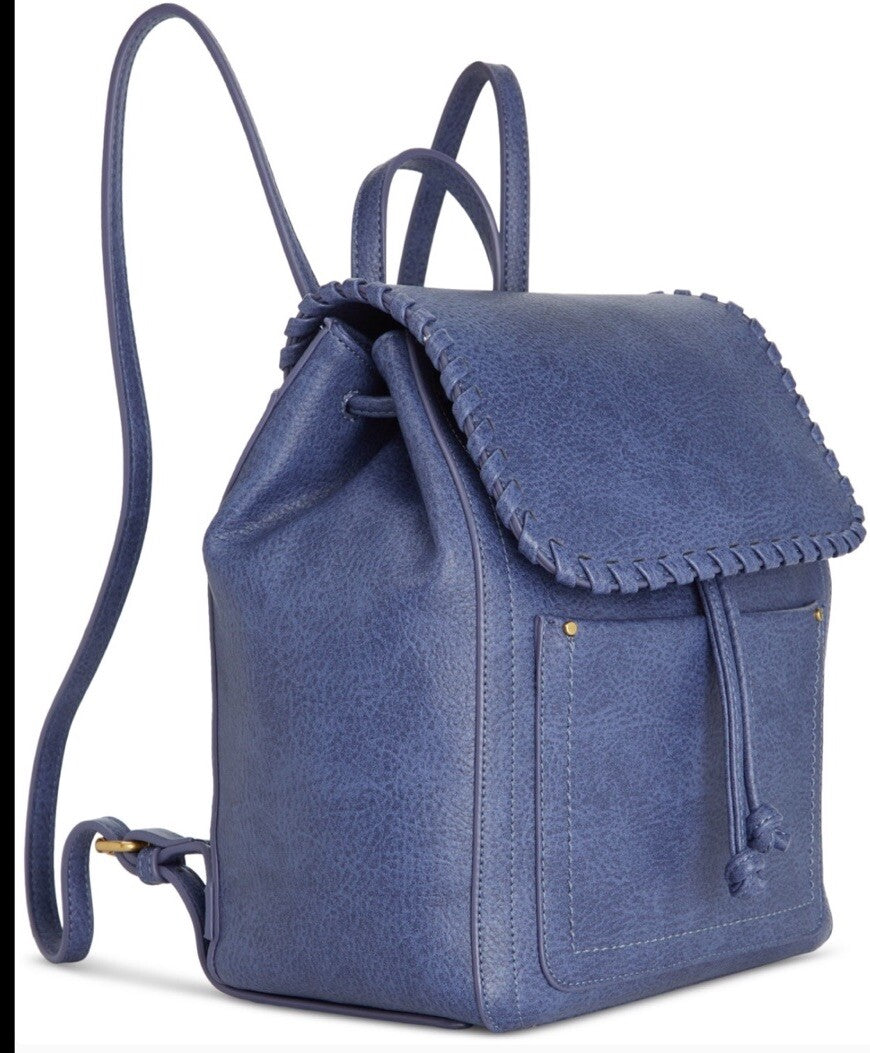 Style & Co Whip-Stitch Backpack Women's One Size Moonlight Blue Magnetic Snap