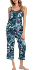 Linea Donatella Womens 2 Pc Botanical Pajama Pants Set Size L