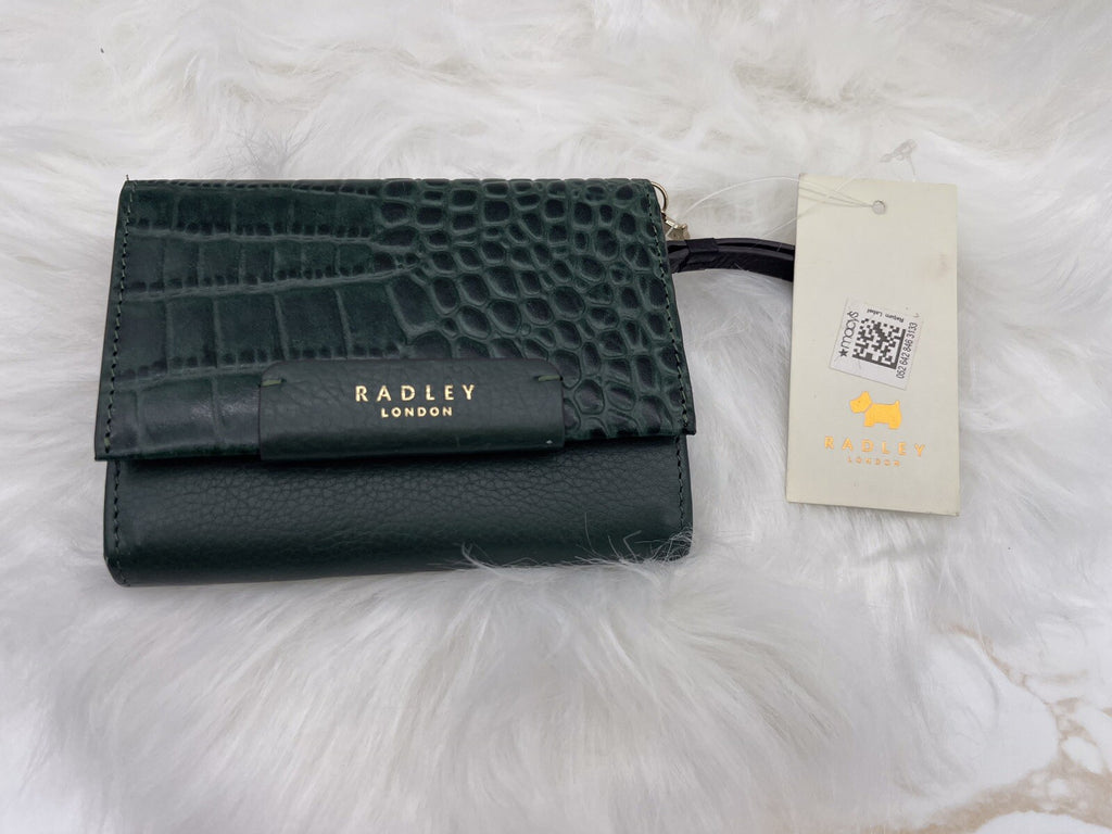 Radley London Croc-Embossed Arlington Court Leather Wallet Dark Green