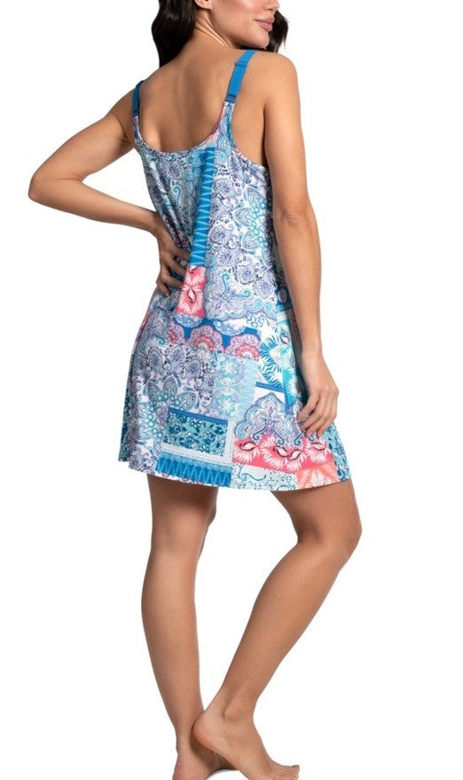 Linea Donatella Women's Printed Sleeveless Chemise L