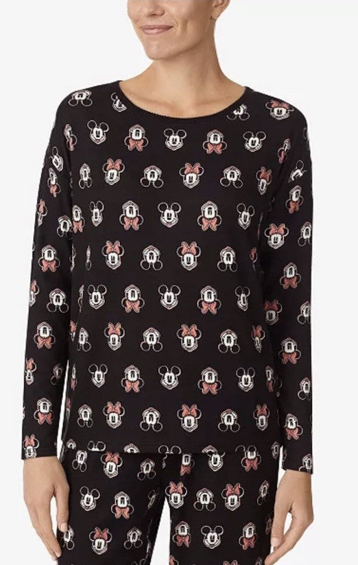 Disney Women's Mickey & Minnie Mouse Sleep Top M