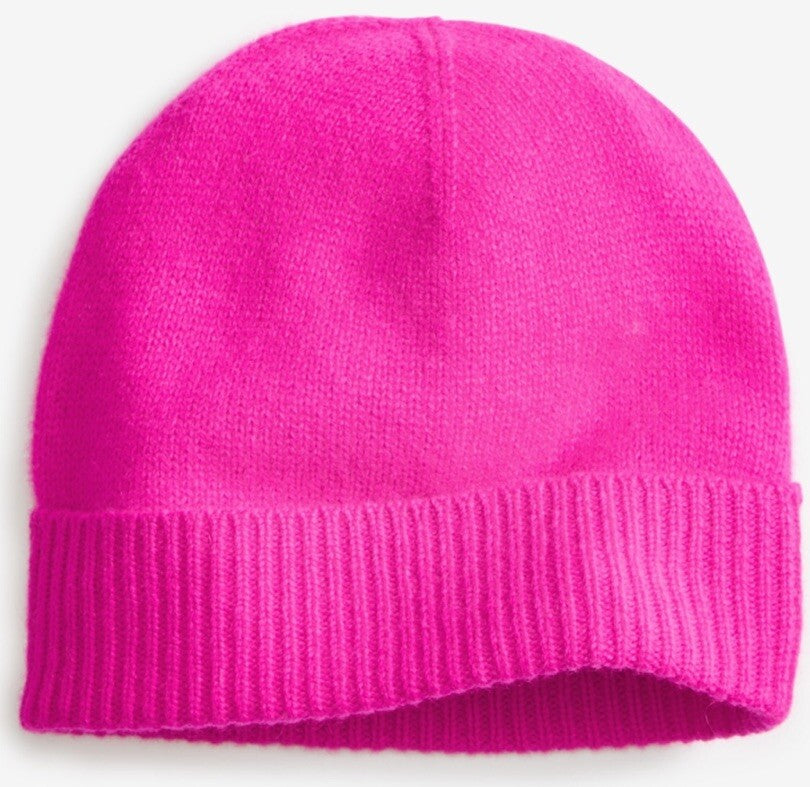 Charter Club Cashmere Cuffed Beanie Fuchsia ONE SIZE