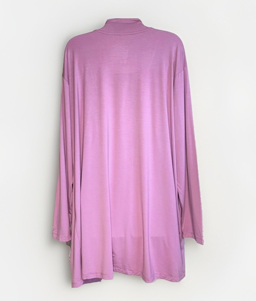 State of Day Women's Knit Open Front Cardigan Mauve Orchid XXL