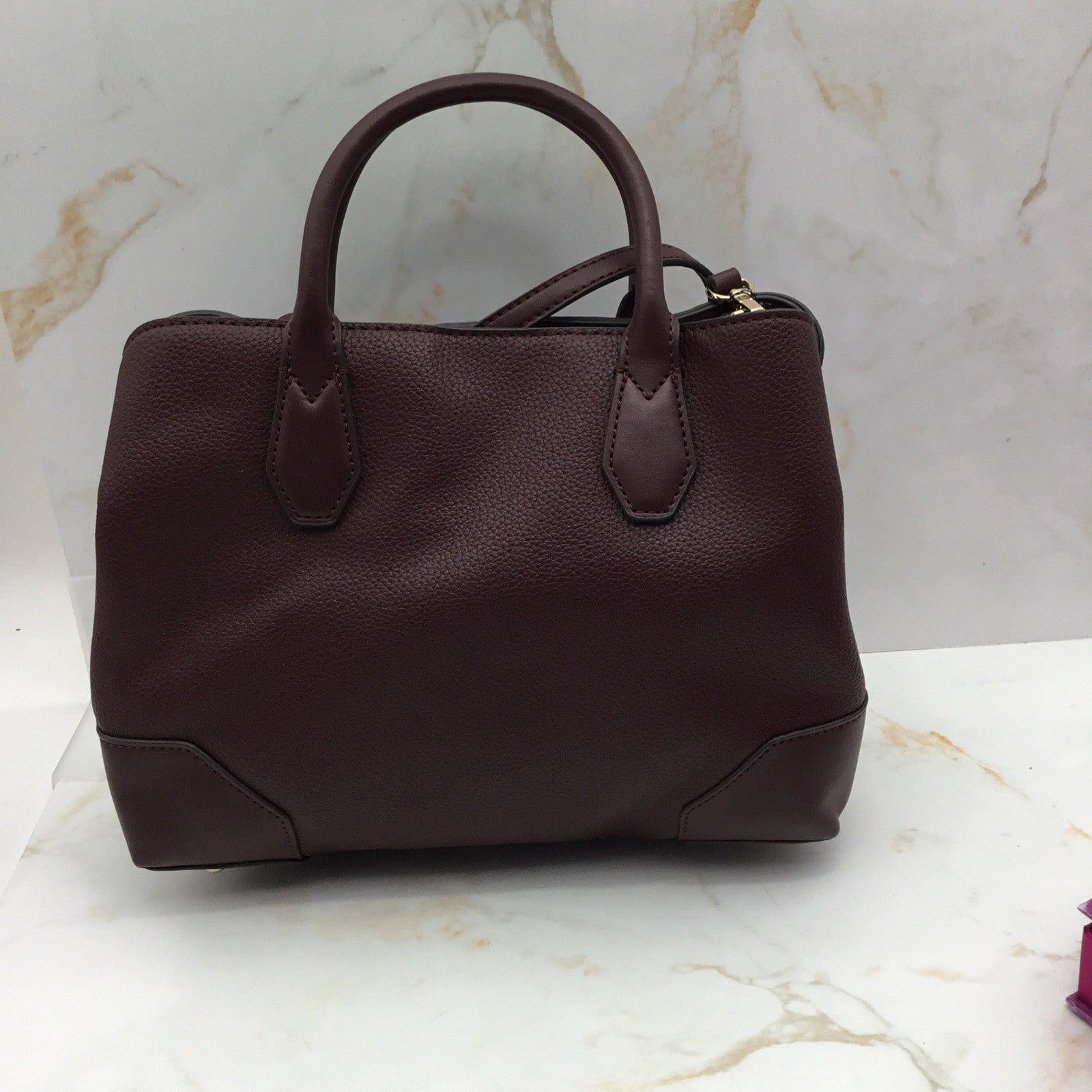 Nine West Black Brooklyn Jet Set Satchel Tote  8.5"H × 10.5"W × 4"D