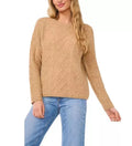 Vince Camuto Women's Warm Cozy CABLE SWEATERSC 2895 LATTE HEATHER