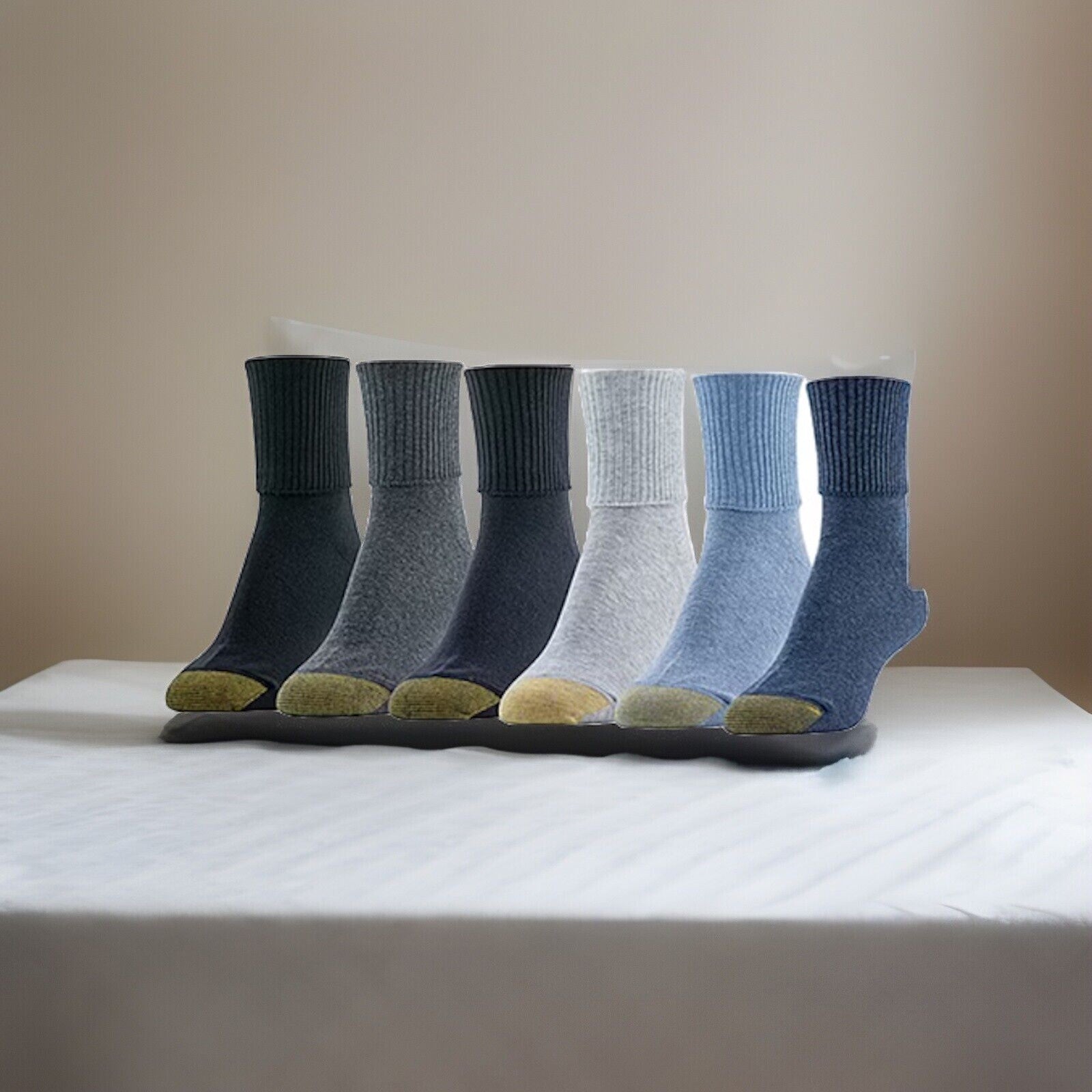 Gold Toe 6 Pair Turncuff Socks Womens Size 8-13