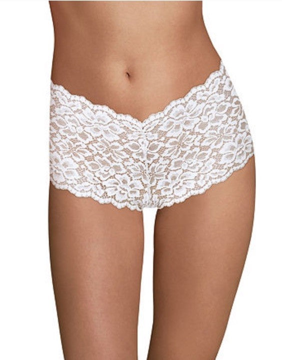 Maidenform Casual Comfort Lace Boyshort Underwear DMCLBS White 2XL 9