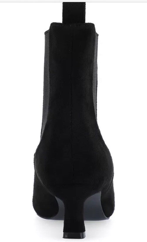 Journee Collection Women's Tenlee Pointed Toe Kitten Heel Dress Black 10