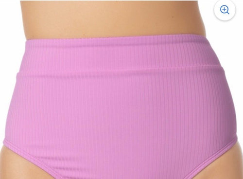 California Waves Juniors' High-Waist Bikini Bottoms,  Orchid L