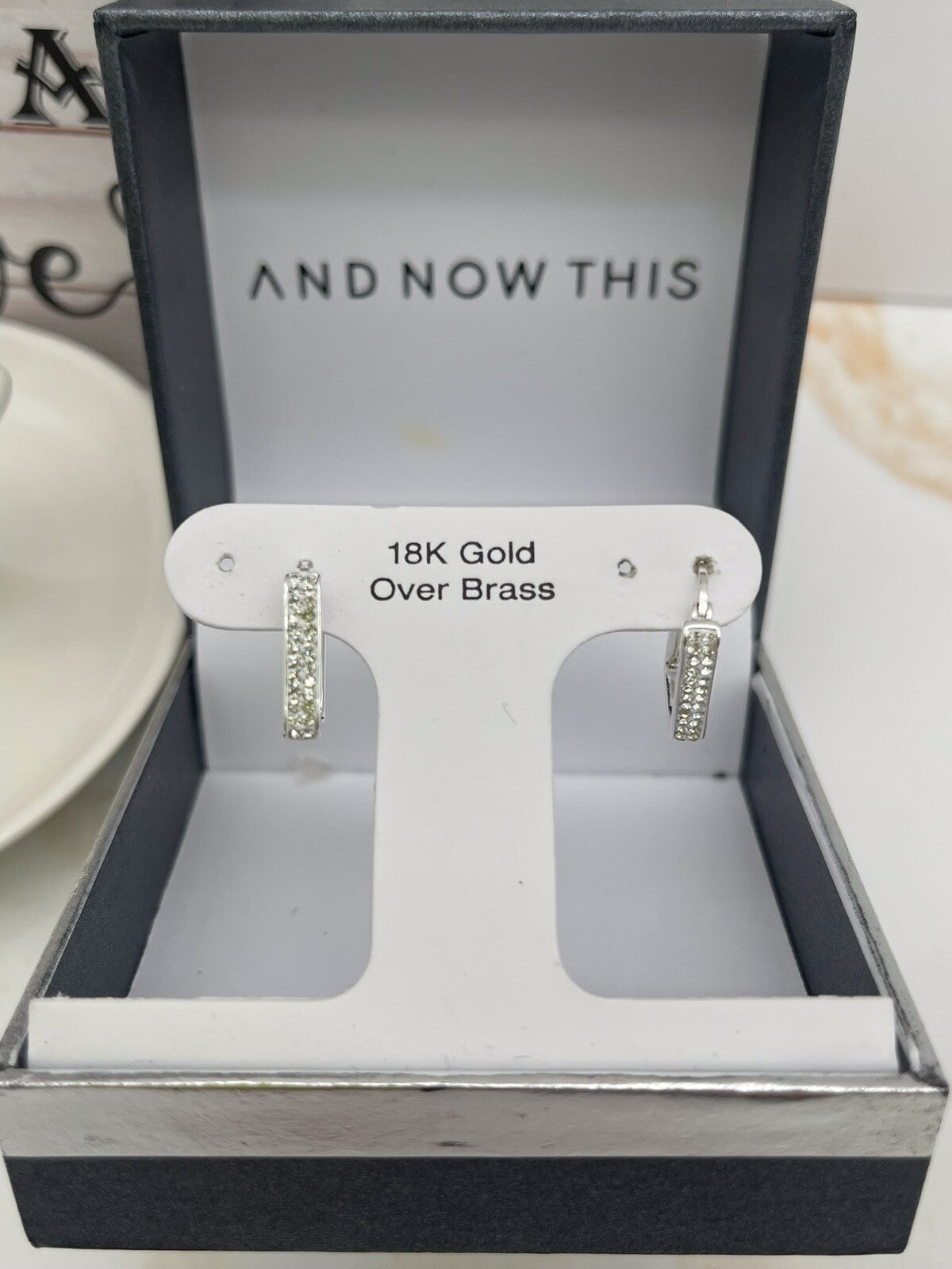 And Now This Earrings 18 K Gold Over Brass