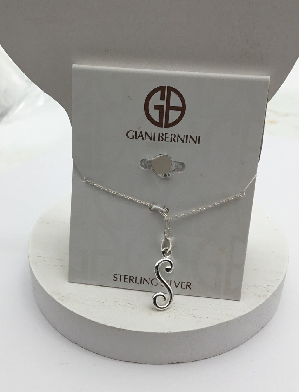 Giani Bernini Script Initial S Pendant Necklace in Sterling Silver
