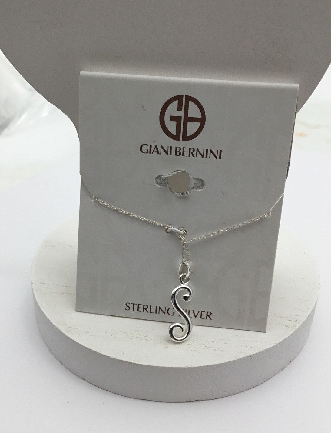 Giani Bernini Script Initial S Pendant Necklace in Sterling Silver