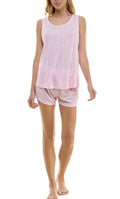 Roudelain 2-Pc Pointelle Tank Pajamas Set Spring Shadow Ditsy Cherry SZ S