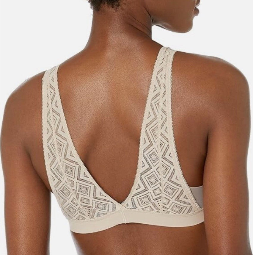DKNY Pure Lace Bralette DK7596 Size XL Ivory 