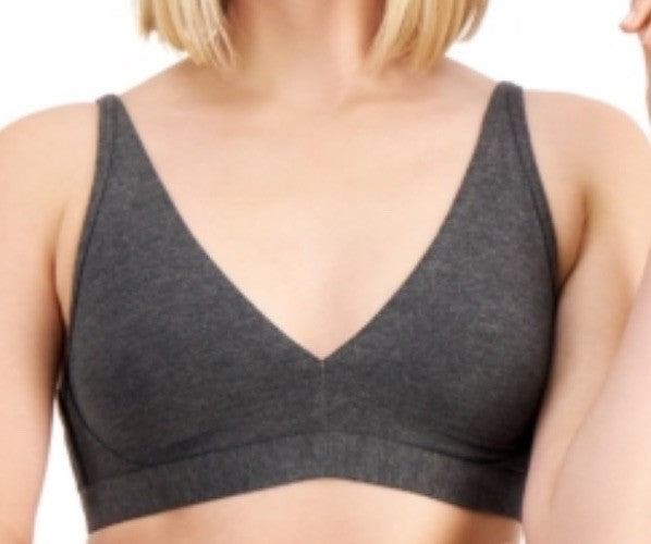 Alfani Women Essential Unlined Wireless Full Coverage Bralette Charcoal  L