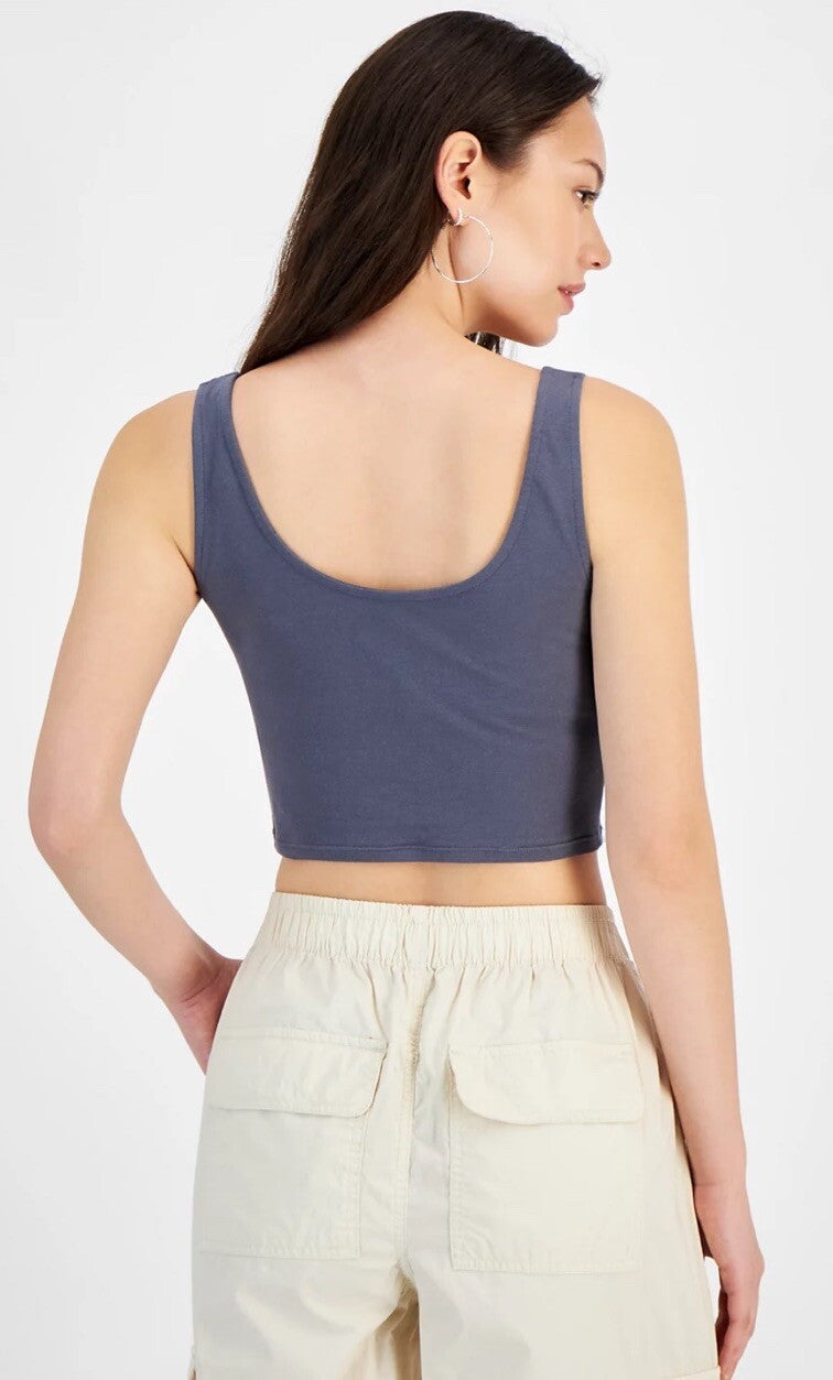 Grayson Threads, the Label Juniors' Cropped Nyc Graphic Top - Gray Size XS