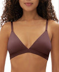 GAP GapBody Women's Super Stretch Triangle Bralette Warm Dark Brown XS Stretch