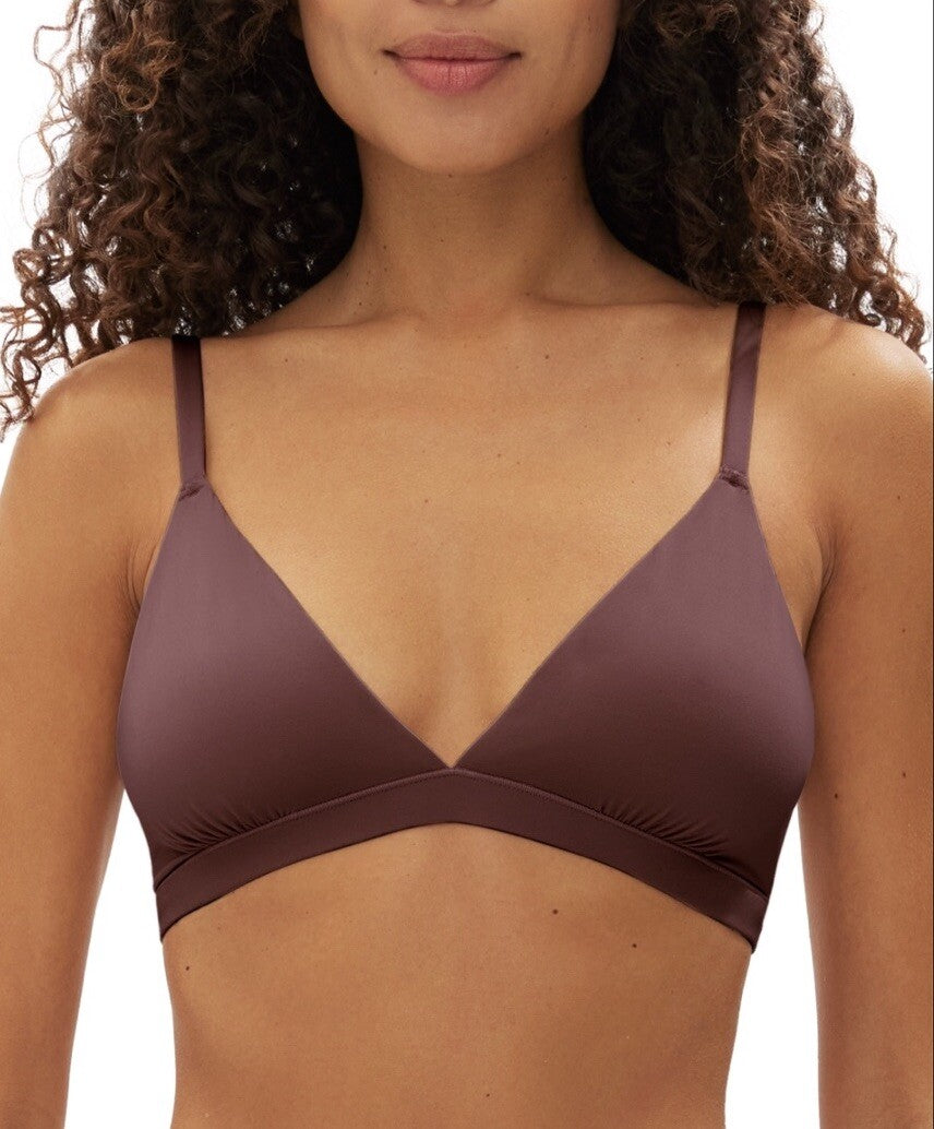 GAP GapBody Women's Super Stretch Triangle Bralette Warm Dark Brown XS Stretch